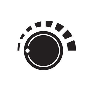 level adjustment knob icon vector element design