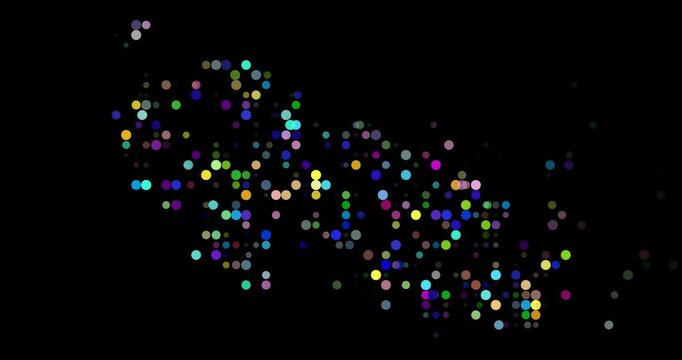 Surreal Flying Dots Build Generative Post-Conceptual Silhouette