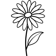 Chamomile flower icon line airt vactor outline Illustrations on white background.