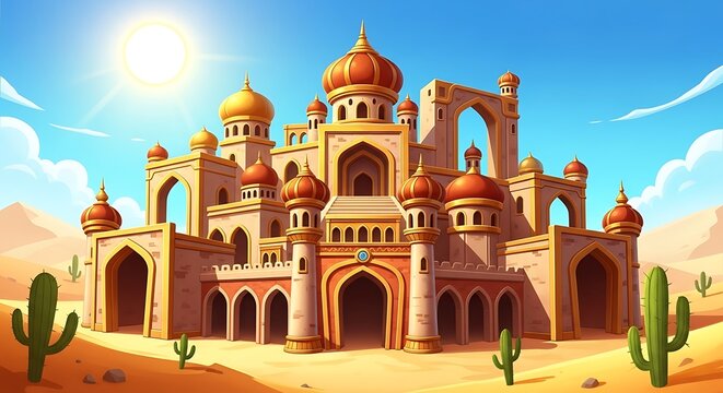 Desert Palace Cartoon.