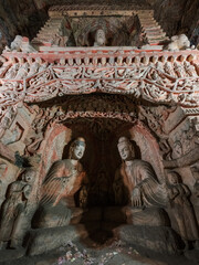 Fototapeta premium ancient buddhist grottoes art and mural in Yungang Grottoes, China