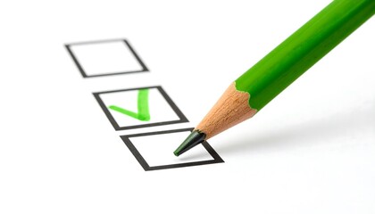 Checklist with green checkmarks