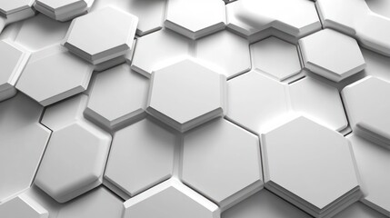 Naklejka premium Abstract geometric pattern of interlocking white hexagons