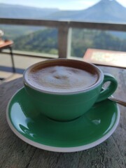 cup of coffee on the table