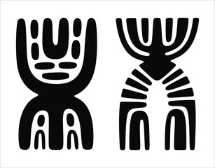 Abstract silhouette design isolated on white background