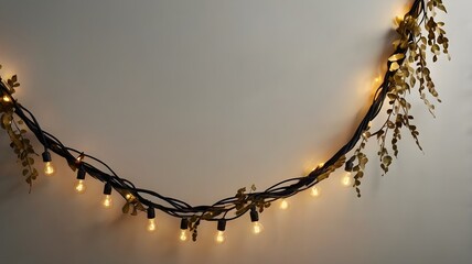 LED Garland Circle on Soft Beige Backdrop