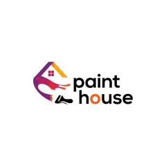 Paint House Logo Design Icon Element Vector With modern Style
