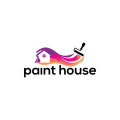 Paint House Logo Design Icon Element Vector With modern Style