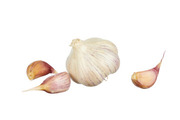 garlic bulbs isolated on white or transparent png