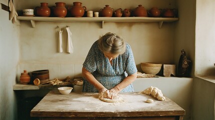 Traditional Baking in a Cozy Kitchen