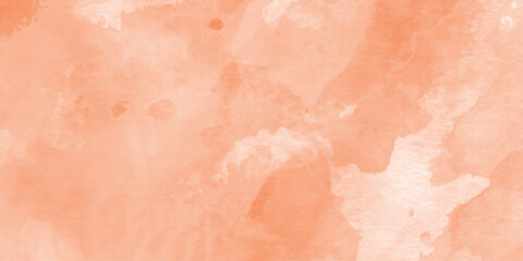 Fototapeta premium Orange watercolor background for textures background, marble stone grunge concrete wall smooth plaster backdrop texture background , abstract orange watercolor paper background banner or poster design