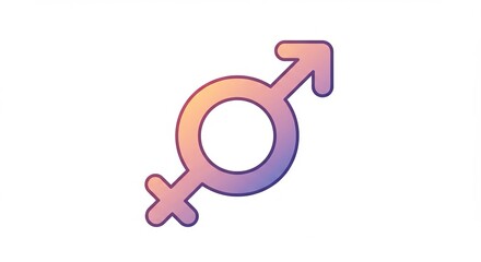 Unified gender symbol represents equality and diversity in modern design