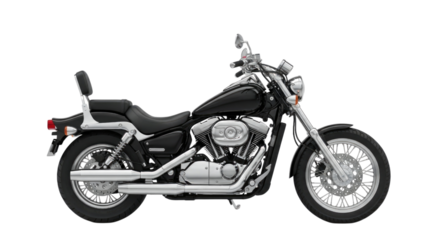 Black Cruiser Motorcycle transparent bg, cutout PNG