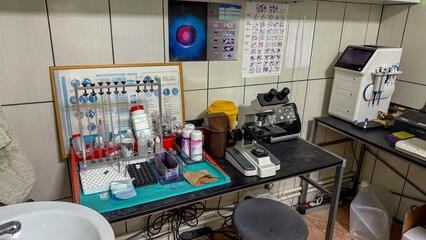 Eclectic laboratory wonderland, alchemist's corner meets modern science, celebrating World...