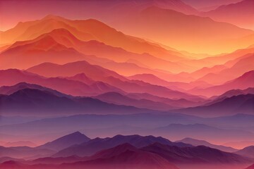 Fabric texture seamless pattern background Desert sunset ombre fabric transitioning from burnt orange to deep purple lightweight and breezy