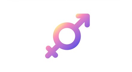 Modern gender symbol with vibrant gradient for identity and equality concepts
