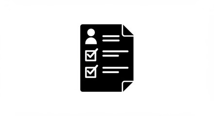Professional checklist icon symbolizing task completion and project management success