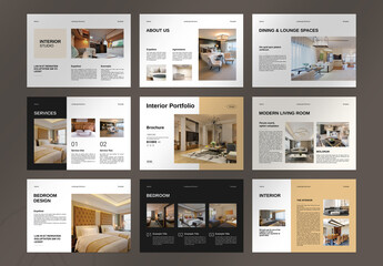 Interior Portfolio Brochure Landscape Template