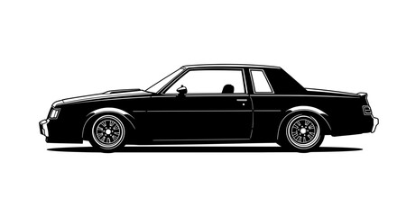 Buick Regal Lowrider Silhouette Vector