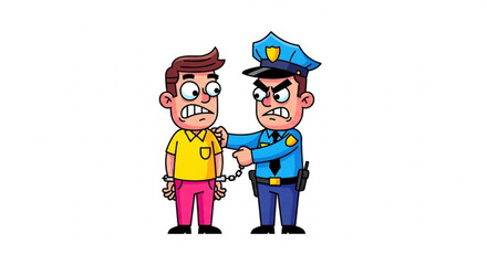 Police Arrest Vector Illustration

