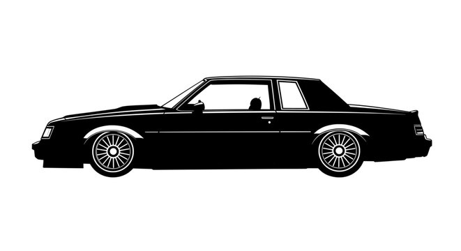Buick Regal Lowrider Silhouette Vector