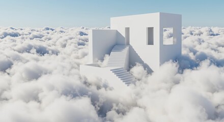 White Structure in Clouds with Staircase