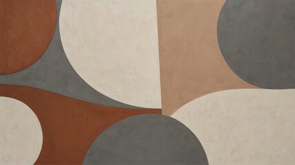 Abstract Geometric Shapes in Earthy Tones for Modern Decor