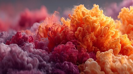 Vibrant colorful abstract floral explosion high resolution image