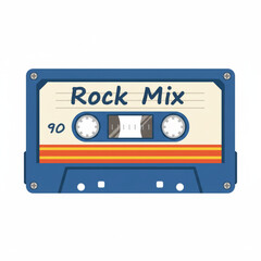 Fototapeta premium audio cassette isolated on white