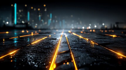 Abstract futuristic glowing digital lights high resolution image