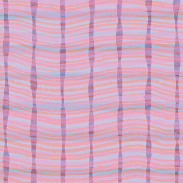 Design with wavy pink and purple lines background