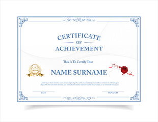 Certificate template diploma vintage border award background, Winner achievement certificate design collection