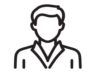 Career man illustration with modern minimalist professional line art