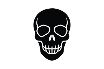 skull icon silhouette vector illustration