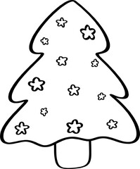 Coloring Christmas tree for winter season and more.