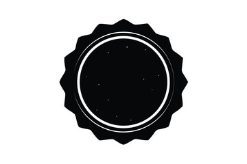 stamp seal icon silhouette vector illustration