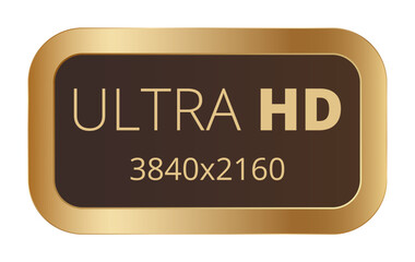 Ultra hd 3840x2160 golden label.