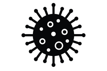 virus icon silhouette vector illustration