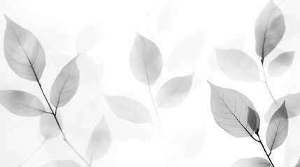 Fototapeta premium Leaves create a soft and gentle pattern against a light background in a serene nature setting