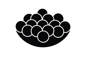 chickpeas icon silhouette vector illustration