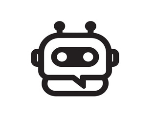 Obraz premium Chatbot artificial intelligence symbol with minimalist digital aesthetics