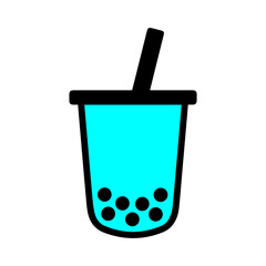 Obraz premium Refreshing Bubble Tea Illustration A ps