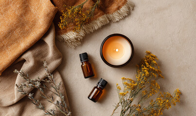 Warm Toned Relaxing Mood with Wellness Products