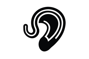 hearing aid icon silhouette vector illustration