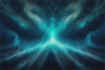 Dynamic abstract teal and blue light streaks create a futuristic, energetic, and mysterious glowing background perfect for technology or science themes