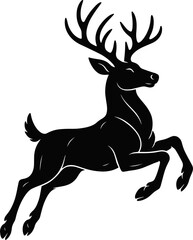 Jumping Deer Adobe Illustrator AI File