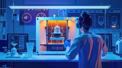 Scientist observes 3 d print