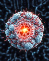 Bacteria virus microscopic view