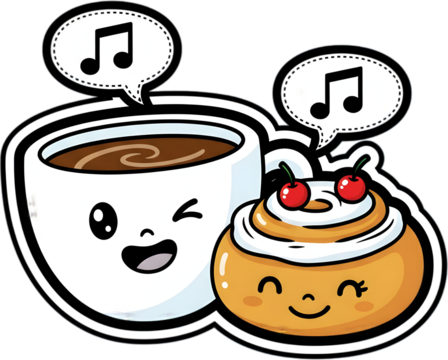 Cozy Coffee and Cinnamon Roll Morning Melodies