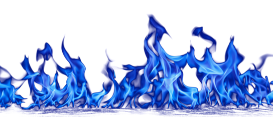 Dark background with vibrant blue fire